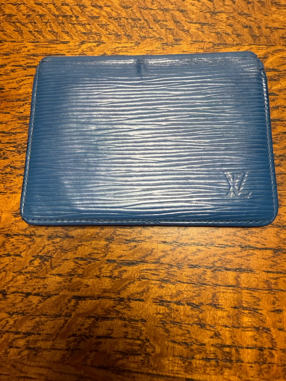 Louis Vuitton Vintage Blue Epi Leather Card Holder